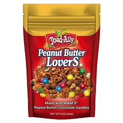 Toad-Ally Snax PB Lovers - Made with M&M's® PB Chocolate Candies 8 oz Stand Up Pouch
