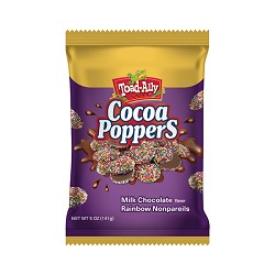 Toad-Ally Snax Cocoa Poppers™ Milk Rainbow - 5 oz Peg Bag