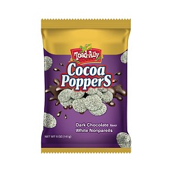 Toad-Ally Snax Cocoa Poppers™ Dark w/ White - 5 oz Peg Bag